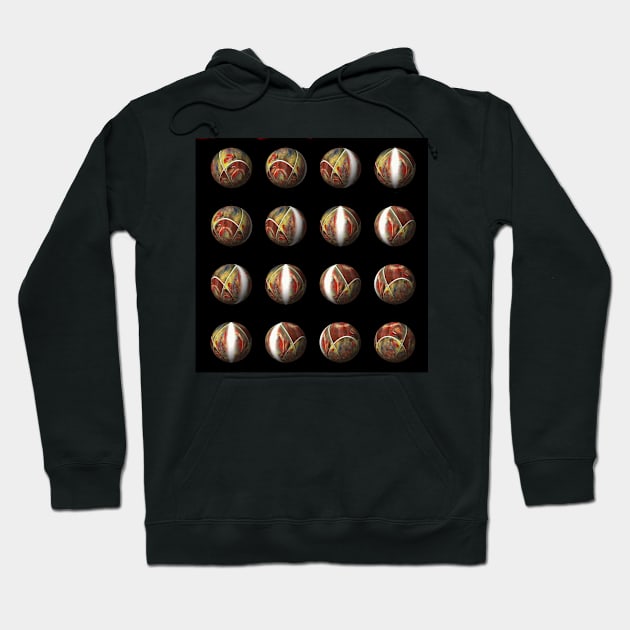 Magic Balls Geometric Pattern Hoodie by SpieklyArt